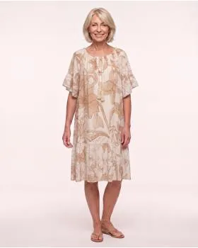 Kleid Floral in  beige von Made in Italy (Bild 3)