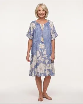 Kleid Floral in  blau von Made in Italy (Bild 3)