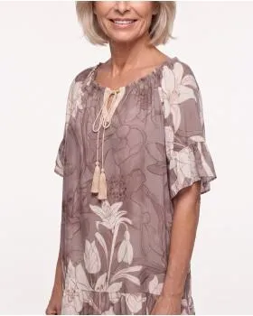 Kleid Floral in  braun von Made in Italy (Bild 4)