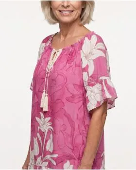 Kleid Floral in  pink von Made in Italy (Bild 4)