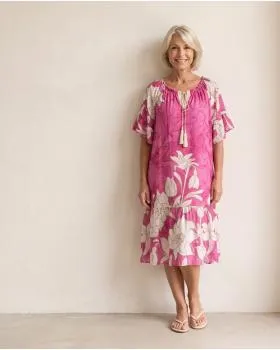 Kleid Floral in  pink von Made in Italy (Bild 5)