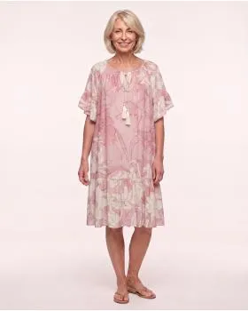 Kleid Floral in  rosa von Made in Italy (Bild 3)