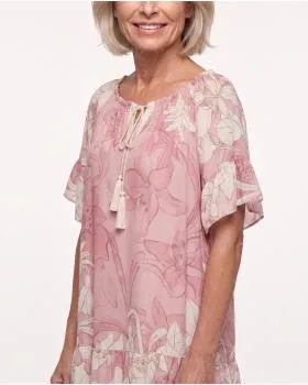 Kleid Floral in  rosa von Made in Italy (Bild 4)