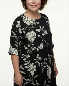 Kleid Floral Baumwolle in  schwarz von Wendy (Bild 6)
