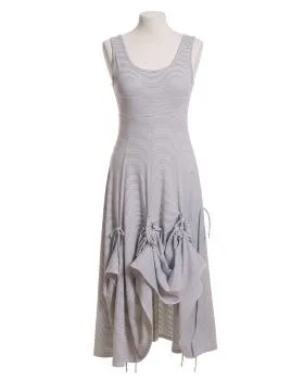 Baumwollkleid A-Linie gestreift in  wei� von FASHION (Bild 1)