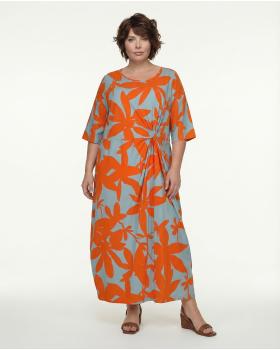 Kleid in Wickeloptik in  orange von Vincenzo Allocca (Bild 3)