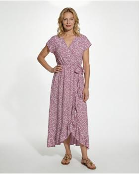 Kleid in Wickeloptik in  rosenholz von Made in Italy (Bild 3)