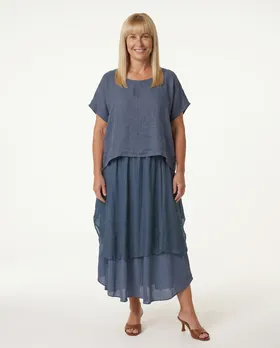 Kleid Lagenlook in  blau von Spaziodonna (Bild 4)
