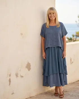 Kleid Lagenlook in  blau von Spaziodonna (Bild 6)