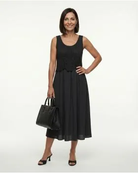 Kleid mit Ajourstrick in  schwarz von Diana (Bild 2)