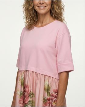 Kleid mit Blumen in  rosa von Made in Italy (Bild 4)