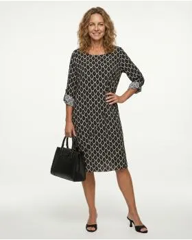 Kleid mit Blumen in  schwarz von Made in Italy (Bild 4)