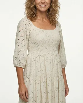 Kleid mit Lochspitze in  beige von H. Trend (Bild 4)