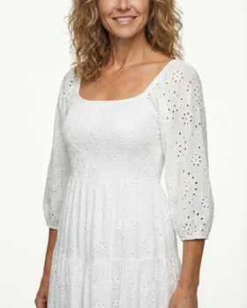 Kleid mit Lochspitze in  wei� von H. Trend (Bild 4)