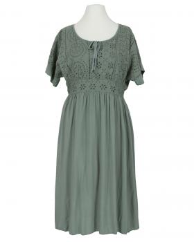 Kleid mit Lochstickerei in  khaki von Spaziodonna (Bild 1)
