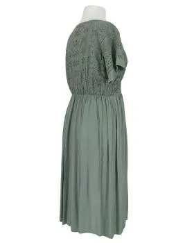 Kleid mit Lochstickerei in  khaki von Spaziodonna (Bild 2)