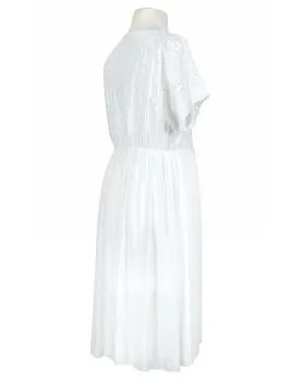 Kleid mit Lochstickerei in  wei� von Spaziodonna (Bild 2)