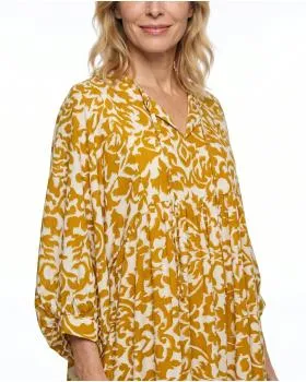 Kleid mit Muster in  camel von H. Trend (Bild 5)