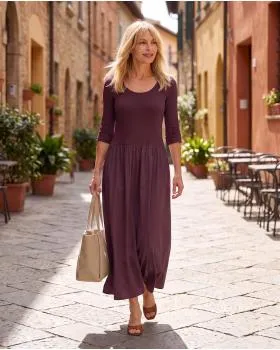 Kleid mit Seide in  aubergine von Selected Touch (Bild 5)