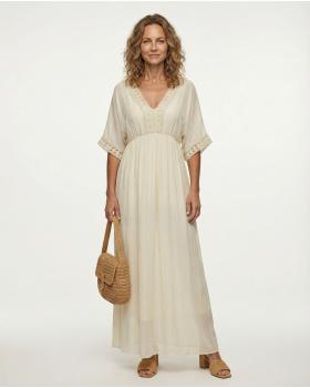 Kleid mit Seide in  beige von H. Trend (Bild 3)