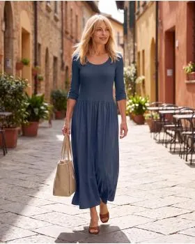 Kleid mit Seide in  blau von Selected Touch (Bild 5)