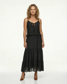 Kleid mit Seide in  schwarz von H. Trend (Bild 2)