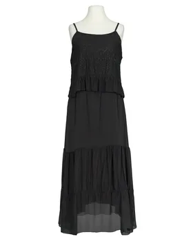 Kleid mit Seide in  schwarz von H. Trend (Bild 3)