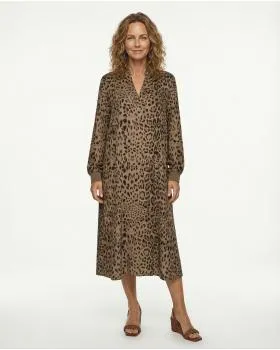 Kleid mit Seide Leoprint in  camel von Style Touch (Bild 3)