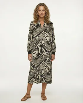 Kleid mit Seide Swirl-Print in  schwarz von Style Touch (Bild 3)