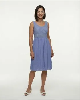 Kleid mit Spitze in  blau von Link Fashion (Bild 1)