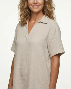 Kleid Musselin in  beige von Made in Italy (Bild 4)