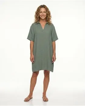 Kleid Musselin in  salbei von Made in Italy (Bild 3)