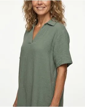 Kleid Musselin in  salbei von Made in Italy (Bild 4)