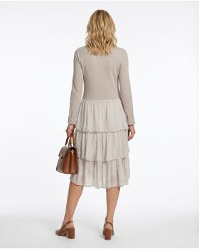 Kleid Seidenvolant in  puderrosa von Diana (Bild 3)