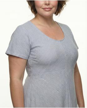 Kleid Streifen in  weiss von FASHION (Bild 3)