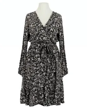 Kleid Wickeloptik in  schwarz von Made in Italy (Bild 1)