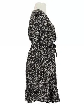 Kleid Wickeloptik in  schwarz von Made in Italy (Bild 2)