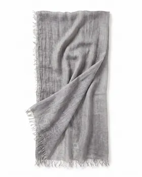 Knitterschal mit Fransen in  grau von fashion made in italy (Bild 1)