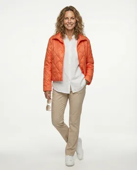 Kurze Steppjacke in  orange von Made in Italy (Bild 4)