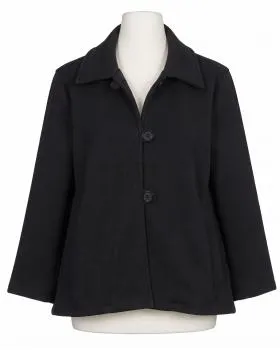 Kurzjacke aus Scuba-Jersey in  schwarz von Made in Italy (Bild 1)