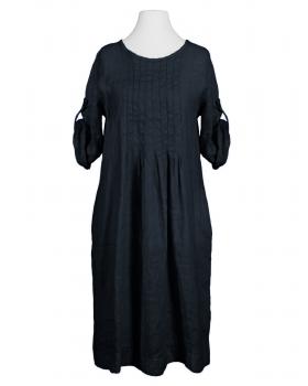 Leinenkleid mit Biesen in  schwarz von Made in Italy (Bild 1)