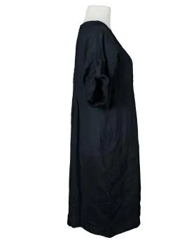 Leinenkleid mit Biesen in  schwarz von Made in Italy (Bild 2)