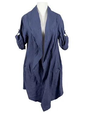 Leinen Jacke in  blau von Spaziodonna (Bild 1)