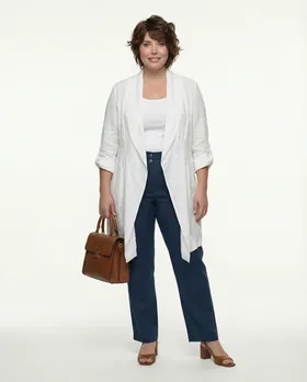 Leinen Jacke in  wei� von Spaziodonna (Bild 2)