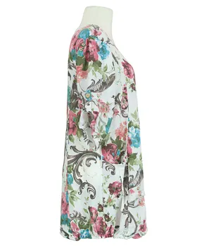 Leinen Tunika Floral in  wei� von Puro Lino (Bild 2)
