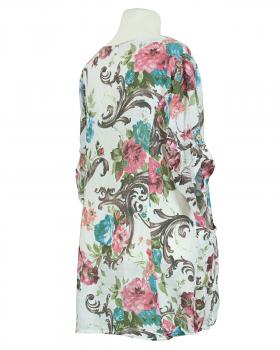 Leinen Tunika Floral in  weiss von Puro Lino (Bild 3)