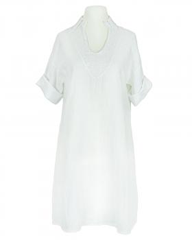 Leinen Tunika mit Spitze in  weiss von Spaziodonna (Bild 1)