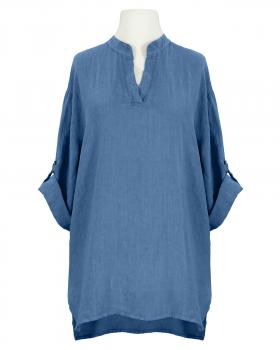 Leinenbluse in  jeansblau von Puro Lino (Bild 1)