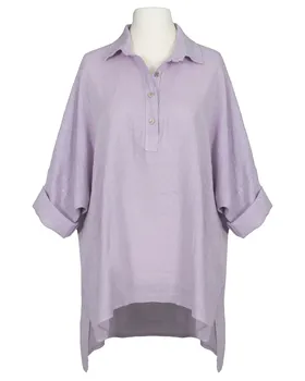 Leinenbluse Oversize in  lila von Made in Italy (Bild 1)