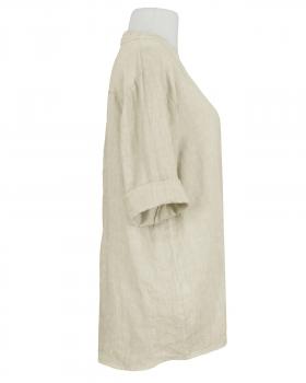 Leinenbluse Stehkragen in  beige von Puro Lino (Bild 2)